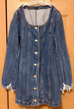 未使用　MOUSSY　SCOOP NECK DENIMミニドレス