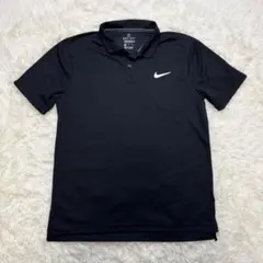 NIKE DRI-FIT ポロシャツ L ブラック ナイキ 半袖 スウッシュ