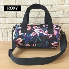 ROXY ドラム型ミニボストンバッグ 2wayショルダー 花柄