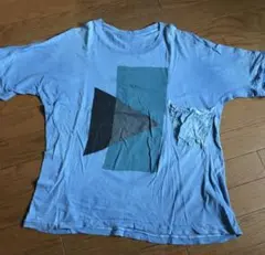 ライトブルー グラフィックTシャツ 半袖