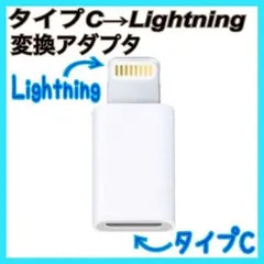 Type-C ➡︎Lightning 変換アダプター　白　iPhone タイプC