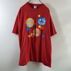 T-274 90s ヴィンテージ シングルステッチ プリント Tシャツ レッド