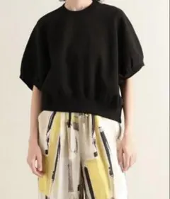 美品✨SACRA✨サクラ　ラウンドヘムカットソー　ドルマンスリーブ　ブラックのサムネイル