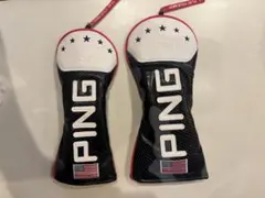 PING FW用 迷彩 3個セット フェアウェイウッド ピン ヘッドカバー 黒 