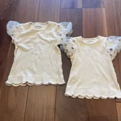 ママラク　サイズ120 ひまわり　リブ　Tシャツ