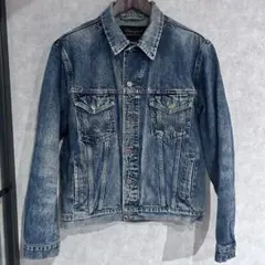 ラングラー デニムジャケット 黒タグ フェード Gジャン 古着