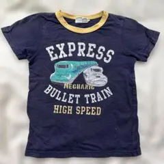 新幹線デザイン Tシャツ 120cm ネイビー