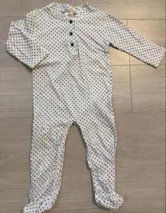 zara home ベビー　星柄長袖ロンパース　78cm 6-12m 青✖️白