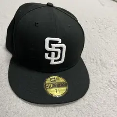 ニューエラ 59fifty パドレス 75/8 カスタム 黒 白60.6cm