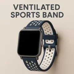 新品・未使用★FDDCS スポーツウォッチバンド 紺×白 140〜180mm