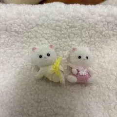 シルバニアファミリー　ペルシャネコ　初期　青目　ふさふさ　双子　赤ちゃん