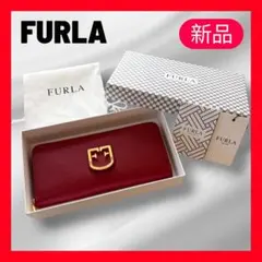 新品✨フルラ ベルヴェデーレ 長財布ボルドーレザー ラウンドファスナー収納力抜群のサムネイル