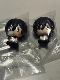 進撃の巨人　一番くじ　ちょこのっこフィギュア H賞2点セット　ミカサ