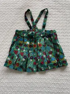 昭和レトロ　花柄プリーツスカート 3歳