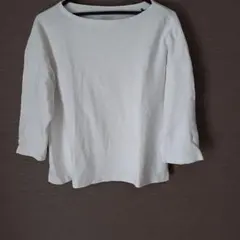 無印良品　ホワイト五分袖トップス M〜Lサイズ