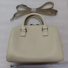 モラビト Morabito トートバッグ レザー アイボリー ゴールド金具