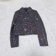 ZARA アウター XS ブラック×ホワイト モノトーン ショート丈 美品