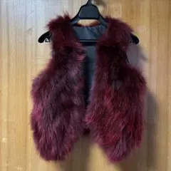 最終お値下げ‼️美品❗️バーガンディカラーのエコファーベスト