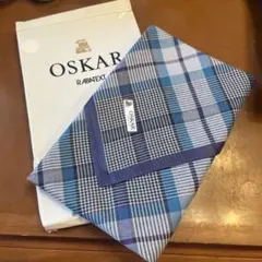 OSKAR ハンカチ チェック柄 ブルー系のサムネイル