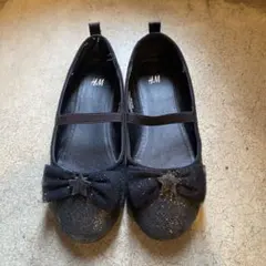 H&M 黒 バレエシューズ 19.7センチ
