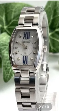 SEIKO セイコー　腕時計　ルキア　ソーラー　白文字盤　V111-0AP0