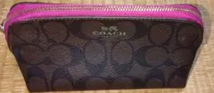COACH ポーチ シグネチャー ピンク