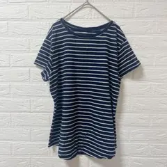 SONOMA [XL] ネイビー/ホワイトボーダー柄 Ｔシャツ ソノマのサムネイル