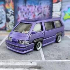 トミカ改造 トヨタ ハイエース フルエアロ 青 マジョレット ホット