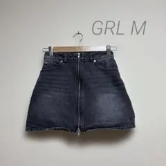 ダブルジップデニムミニスカート GRL Mサイズ on248
