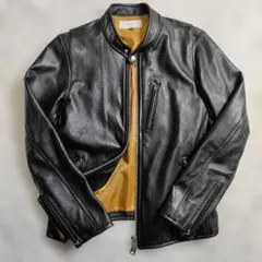 レトログレード 羊革 シングルライダースジャケット レザー 黒 M 上野商会のサムネイル
