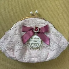 Maison de FLEUR メゾンドフルール リボン パール ポーチ ピンクのサムネイル