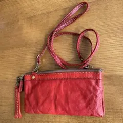 ロビタrobita 赤いレザーショルダーバッグ