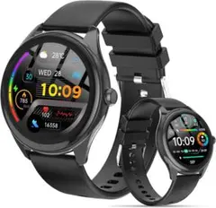 【新品未開封】スマートウォッチ 通話OK 心拍 睡眠 防水 黒