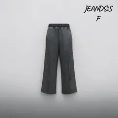 JEANSIS ブラックデニム風 ワイドパンツ イージーパンツ F 綿100%のサムネイル
