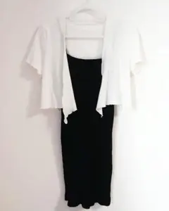 【未使用】SHEIN リブ編みキャミワンピース カーディガンセット