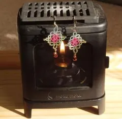 タティングレースピアス クリスマスカラー