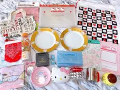 ハローキティ★皿 ジュエリーボックス トートバッグ★まとめて チャーミーキティ