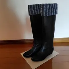 【最終価格】モード・エ・ジャコモ ロングブーツ 黒 22.5cm