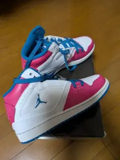 ジョーダン ハイカットスニーカー ホワイト/ピンク/ブルー　25cm
