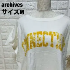 archives プリントロゴ 半袖Tシャツ M お洒落 夏にぴったり【148】のサムネイル