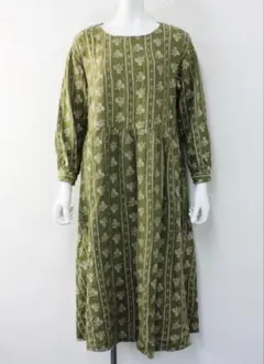 TSUHARU コットンリネンフラワー刺繍ワンピース　SM2