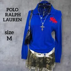 y2k 平成ギャル ポロ ラルフローレン 長袖 ポロシャツ ビッグポニー 刺繍