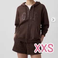 GAPリラックスフィット ロゴ ジップアップパーカー XXS