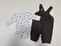 petit main サロペット　オーバーオール　ロンパース　セット 70cm