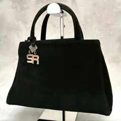 ✨美品✨ソニアリキエル ハンドバッグ スエード SRロゴチャーム ブラックのサムネイル