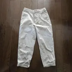 セール★GU　コーデュロイ ワイドパンツ　メンズ　XS　アイボリー