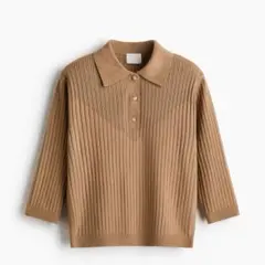 【未使用タグ付き】H&M リブニットトップス　Sサイズ