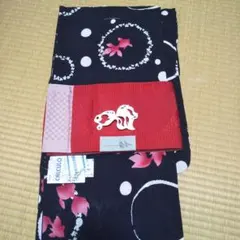 ふりふ帯留め付き※金魚浴衣&半幅帯 新品