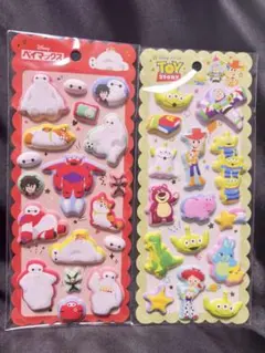 ディズニー ベイマックス トイストーリー マシュマロシール 2点セット