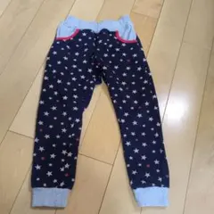 ネイビー 星柄 長ズボン裏起毛　ムージョンジョン